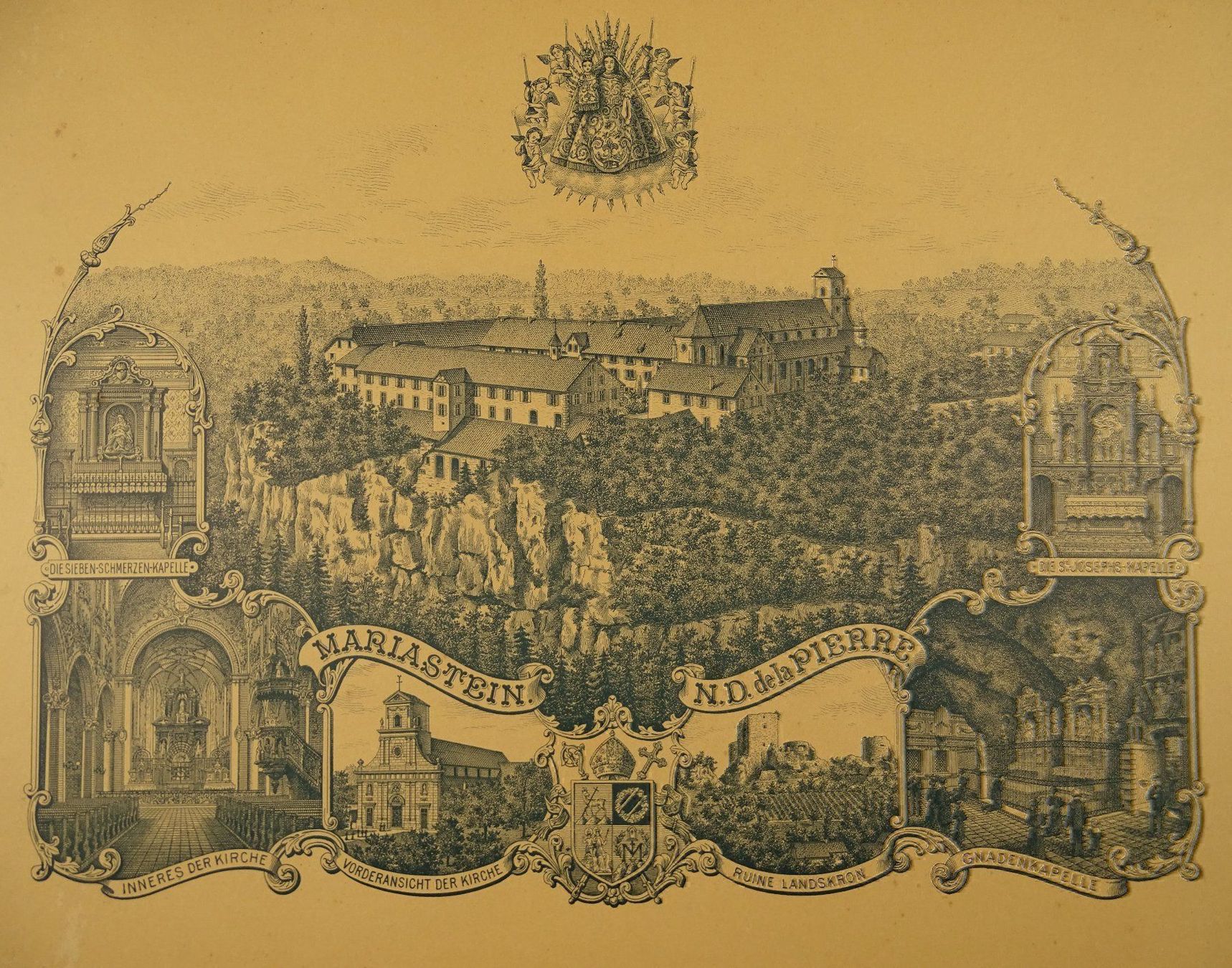 Grafica & Litografie: MARIASTEIN SOLOTHURN, LITHOGRAPHIE ~1900 – Usato da Grüningen venduto da Kartensammler