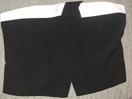 Bershka Bandeau- Top, Schwarz/Weiss, Grösse L - Neuwertig!