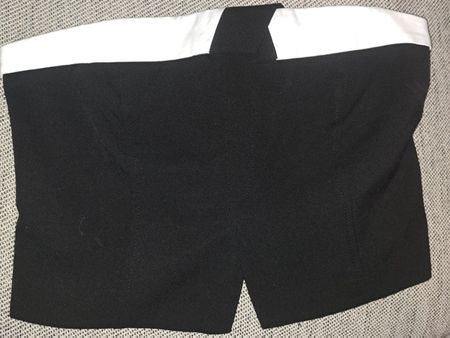 Bershka Bandeau- Top, Schwarz/Weiss, Grösse L - Neuwertig!