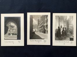 3 Innsbruck Fotopostkarten, historisch, unbeschrieben