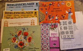 Kreuzstich Stickvorlagen, Vintage,  Handar, 60er/70er Jahrw