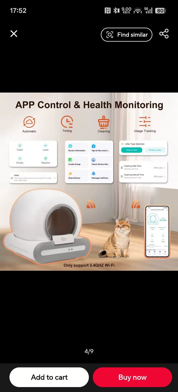 Forni: Automatic Cat Litter Box 65L 480x520x505mm – Usato da Münchenstein venduto da s3bas7ian 4