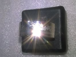 RING EDELSTHAL,,MIT FATASIE ZEICHEN,,,GLANZIG UND MATTE