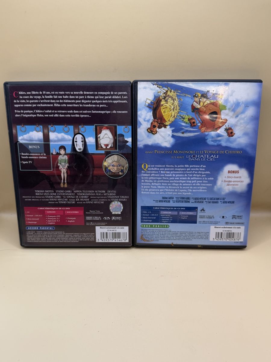 Tutti i DVDs: 2 DVD Studio Ghibli Miyazaki Chihiro + Château Ciel – Usato da Genève venduto da sho_67qj 1