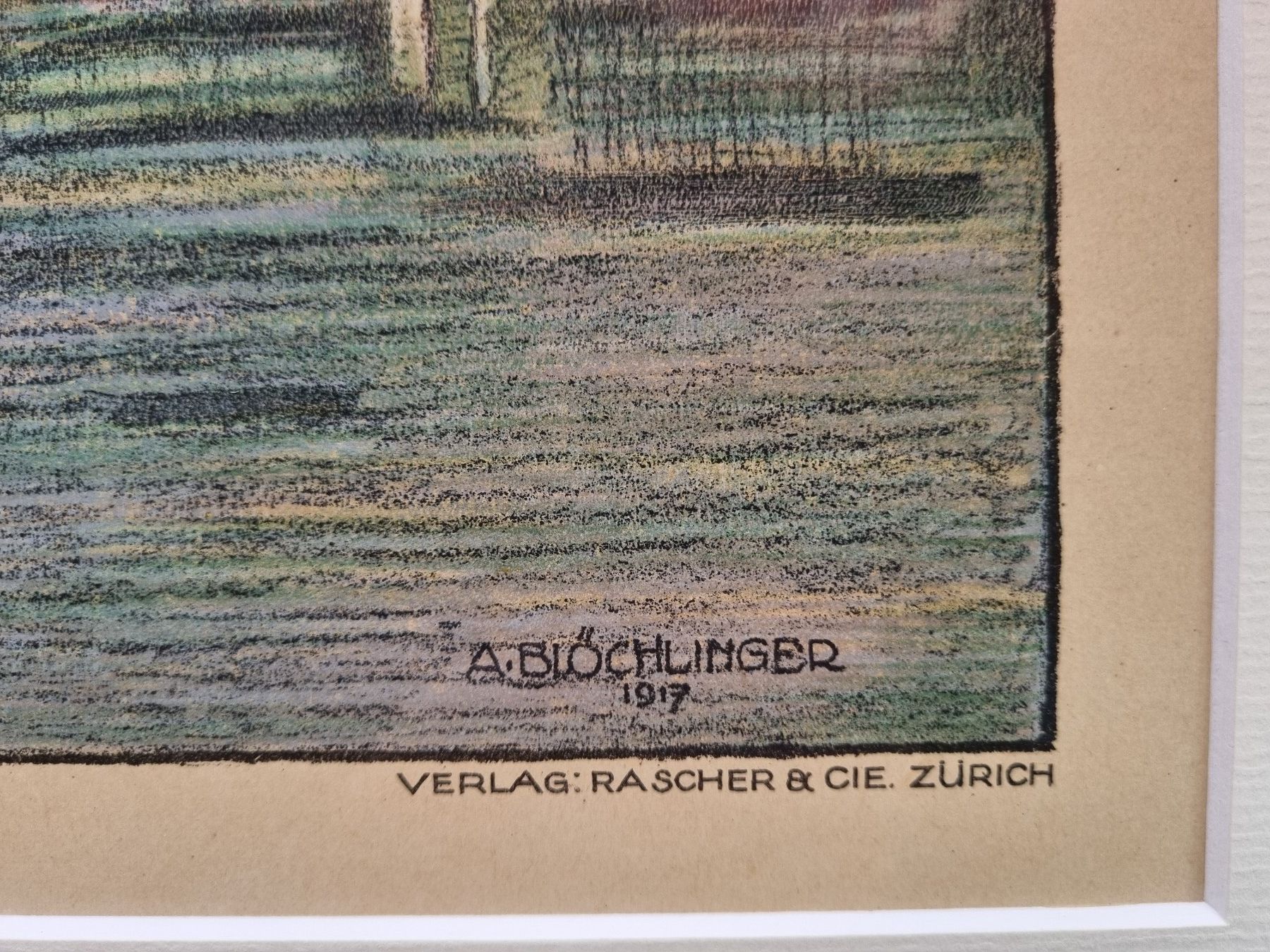 Grafica & Litografie: Original  Rapperswil von A.Blöchlinger 1917 TOP – Usato da Trachslau venduto da post35 3