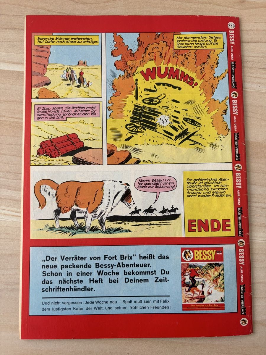 Fumetti: Bessy Bastei 1.Aufl. Heft 220, 1970 – Usato da Kehrsatz venduto da Raboy 1