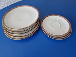 8 Teller Winterling Röslau vintage elfenbeinfarbig