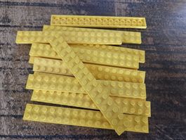 lego 4282 lot de 12 pièces Yellow Plate 2 x 16