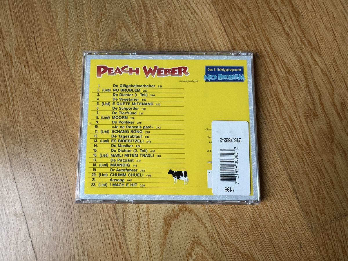 CDs: Peach Weber "No Problem" CD Millenium Edition  – Gebraucht aus Zürich von wtpooh 1