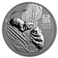 1 OZ UNZE LUNAR 3 III YEAR OF THE MAUSE 2020 AUSGABE1 SILBER