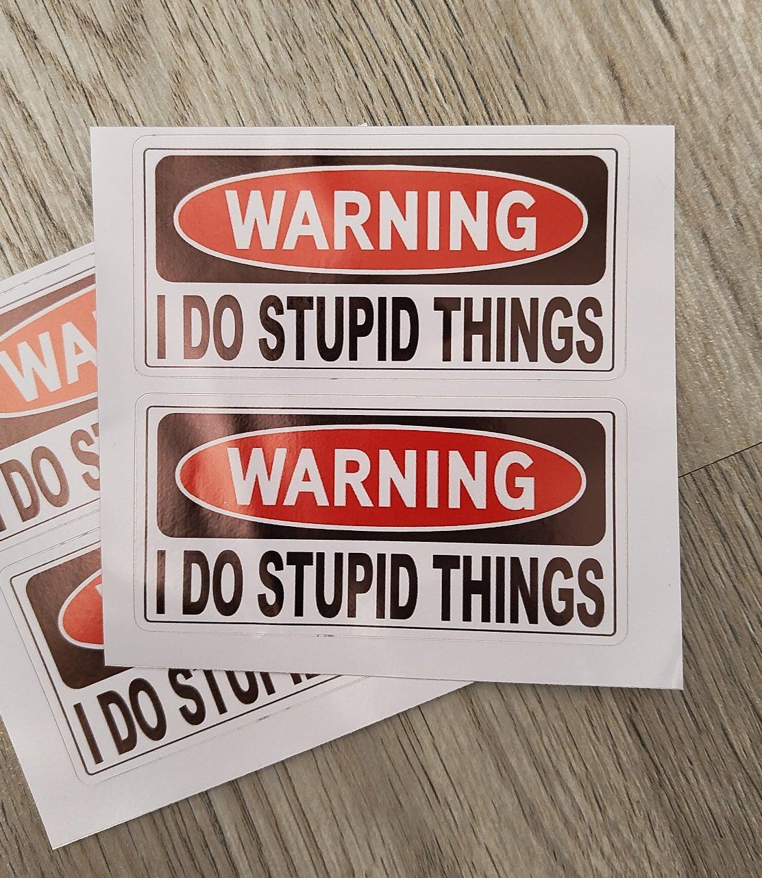 Sticker: Sticker WARNING I DO STUPID THINGS ca. 45x95mm Aufkleber – Nuovo (secondo la descrizione) da Effretikon venduto da easyjones 1
