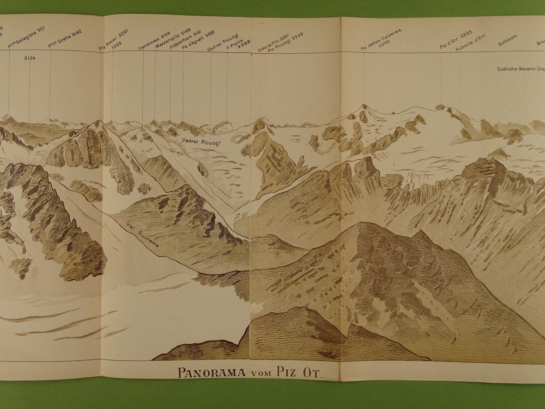 Cartine & Atlanti: PANORAMA VOM PIZ OT 1896 – Usato da Grüningen venduto da Kartensammler 1