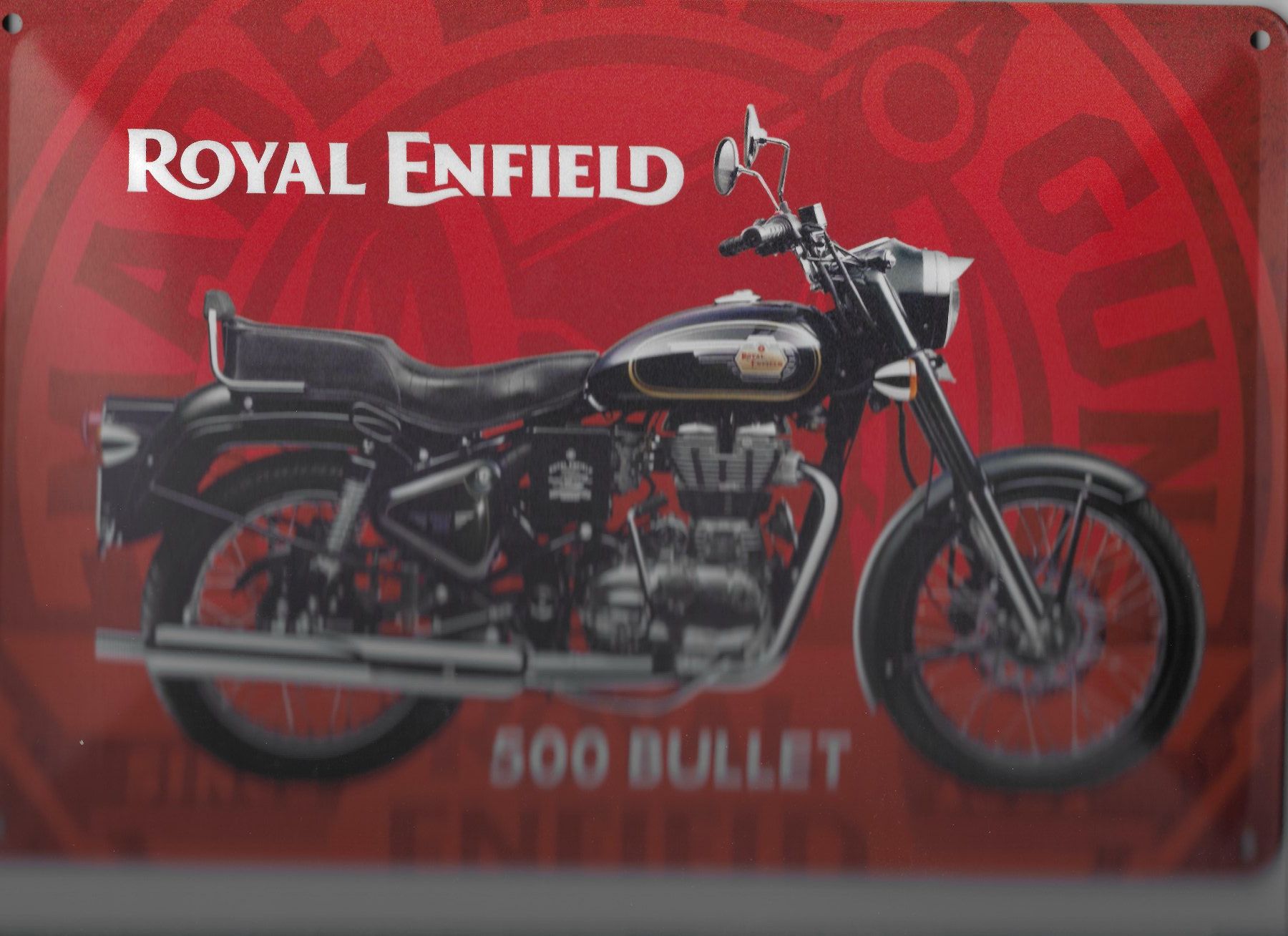Royal Enfield Schilder: Blechschild-ROYAL ENFIELD-500 BULLET – Neu und originalverpackt aus Rupperswil von big-one-sale
