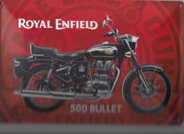 Blechschild-ROYAL ENFIELD-500 BULLET