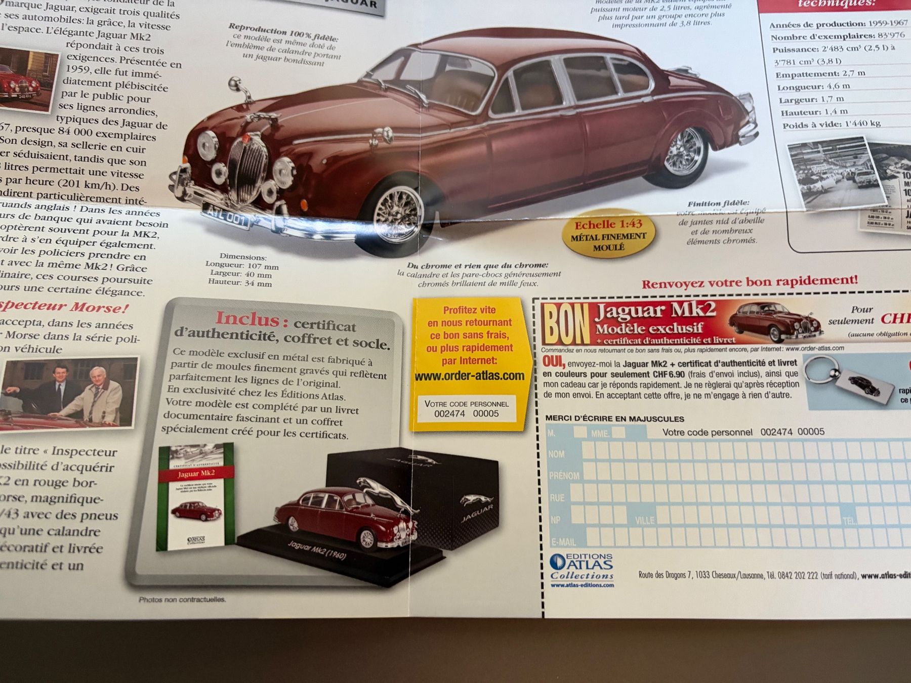 Jaguar Modellautos: JAGUAR - Collection ATLAS 27 X Différents Modèles 1/43 – Neu und originalverpackt aus LE LIGNON von Katanaion 7