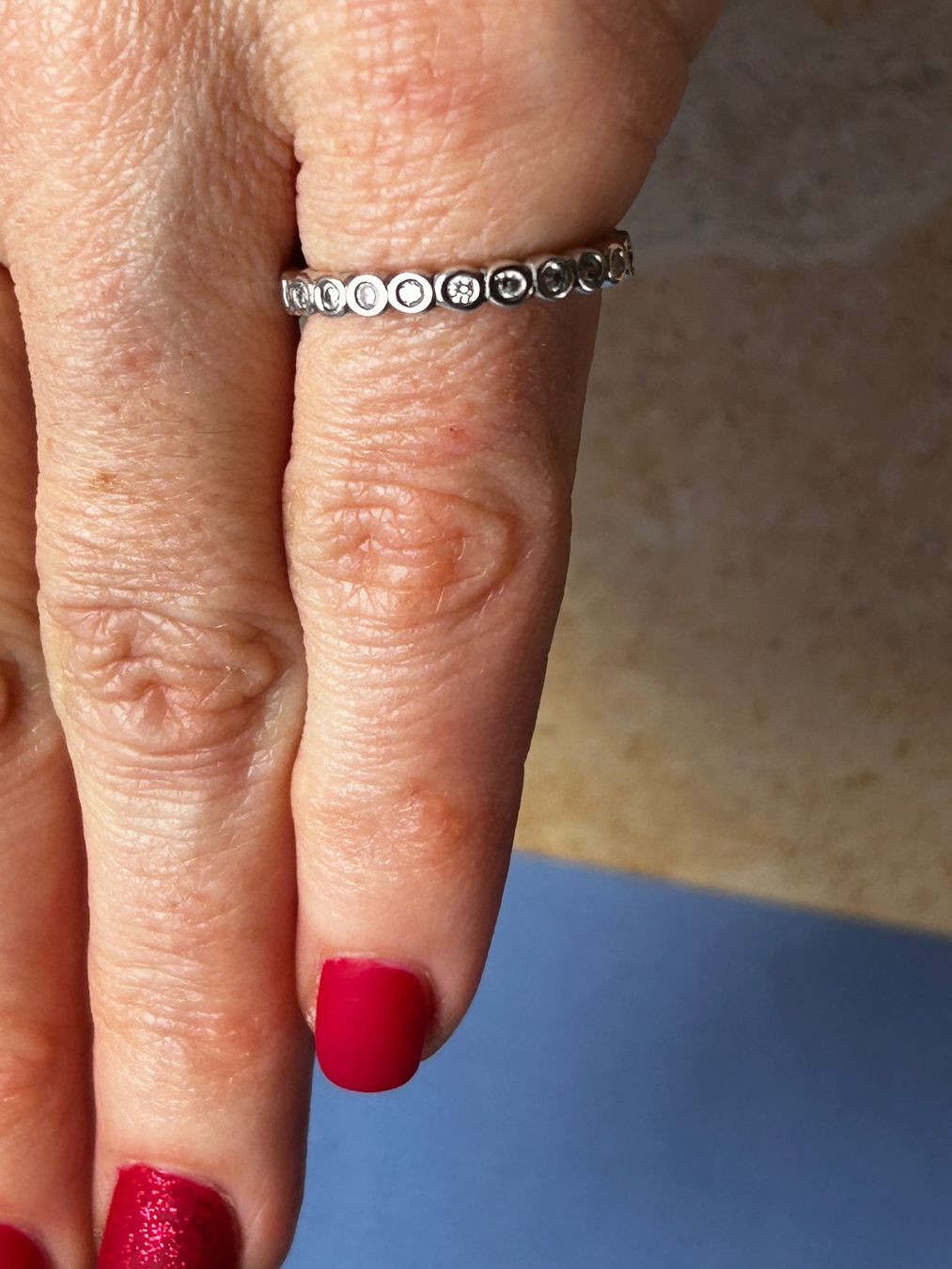 Ringe: Silberring weisser Kranz (52) – Gebraucht aus Laufen von Bellebellezza 9