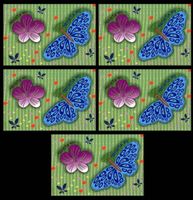 5 Blocks Laserschnitt** Blume + Schmetterling