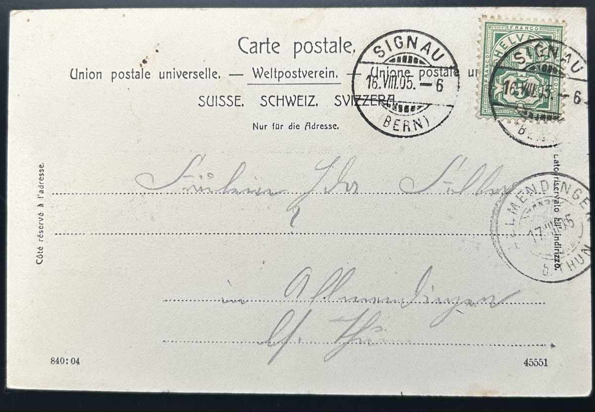 Cartoline postali: Langnau Hotel Emmental  – Usato da Horw venduto da Tellbub 1