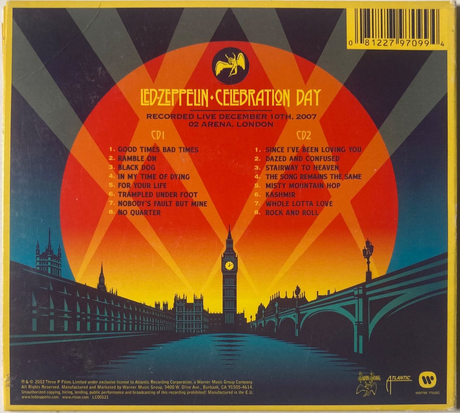 CD: LED ZEPPELIN - CELEBRATION DAY – Usato da Poliez-Pittet venduto da Newtown-Records 1