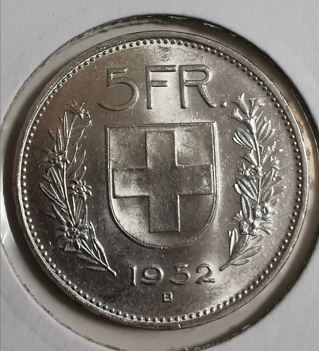 Toutes les monnaies: 5 Franken 1952 Silber Top  – D'occasion à Zürich par turbopuz