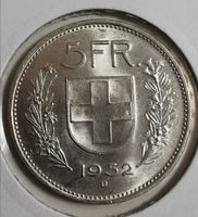 5 Franken 1952 Silber Top 