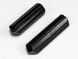 Schwarze Turmalin(Schörl) Spitzen ca.26mm 2Stk. aus Pakistan