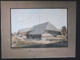 Bern Bauernhaus Umrissstich von Locher selten