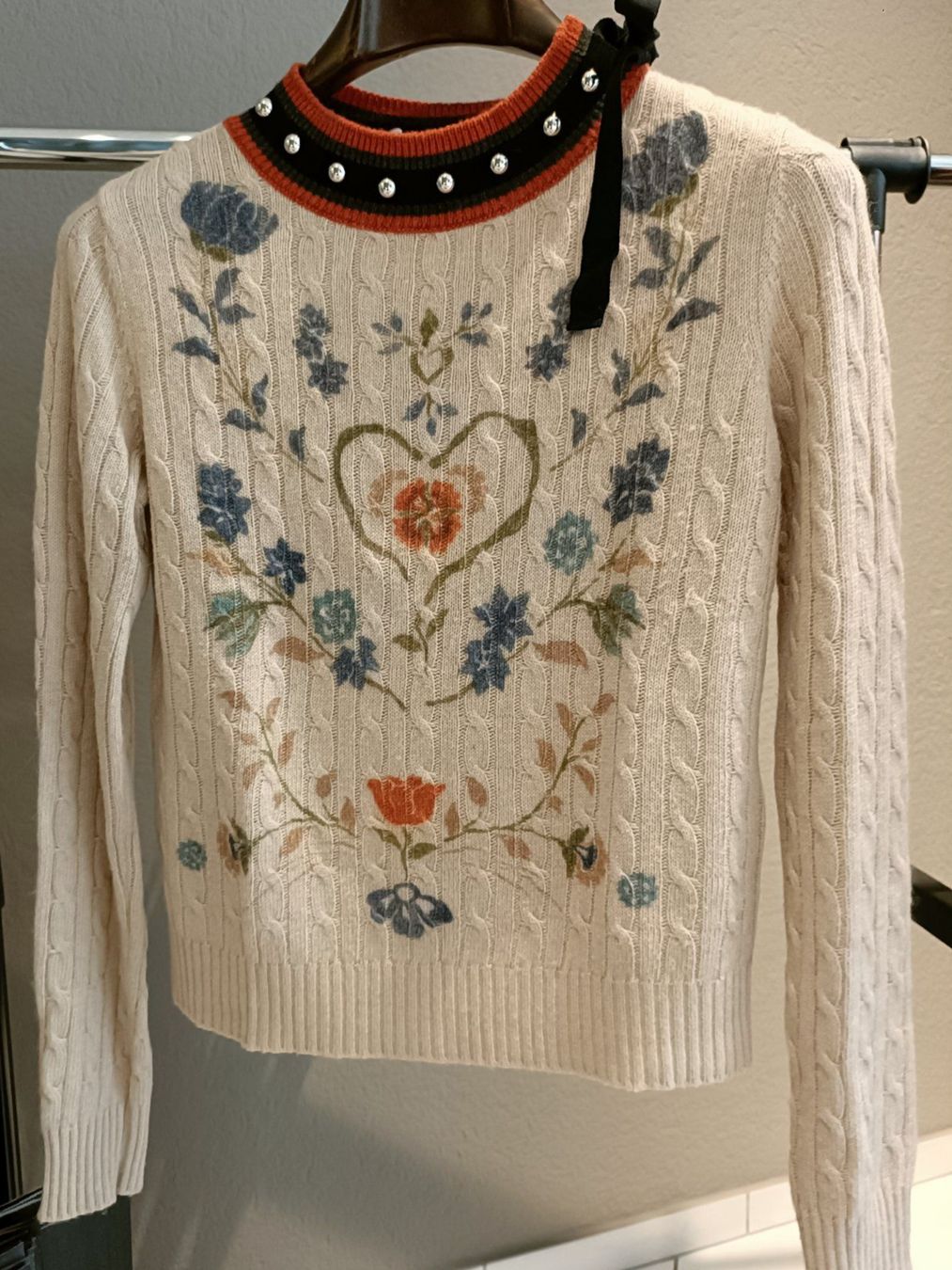 Pulls & Sweat-shirts: Red Valentino Strickpullover, Blumenmuster, Grösse S – D'occasion à Zollikofen par Proseco
