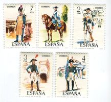 Briefmarken "Uniform". Spanien