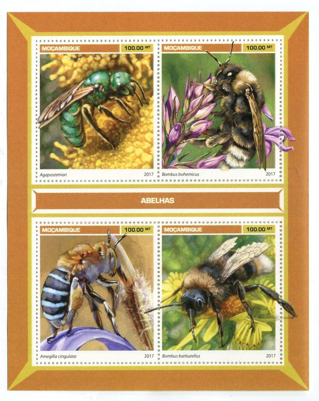 Tutti i francobolli: Block "Bienen". Mosambik. – Nuovo e nell'imballaggio originale da Basel venduto da Butsch5