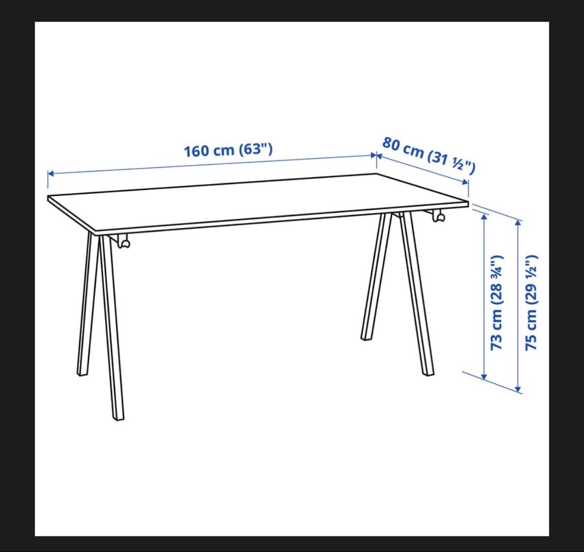 Ikea Scrivanie: White Desk / Schrebtisch – Usato da Hägendorf venduto da and_s9dd 2