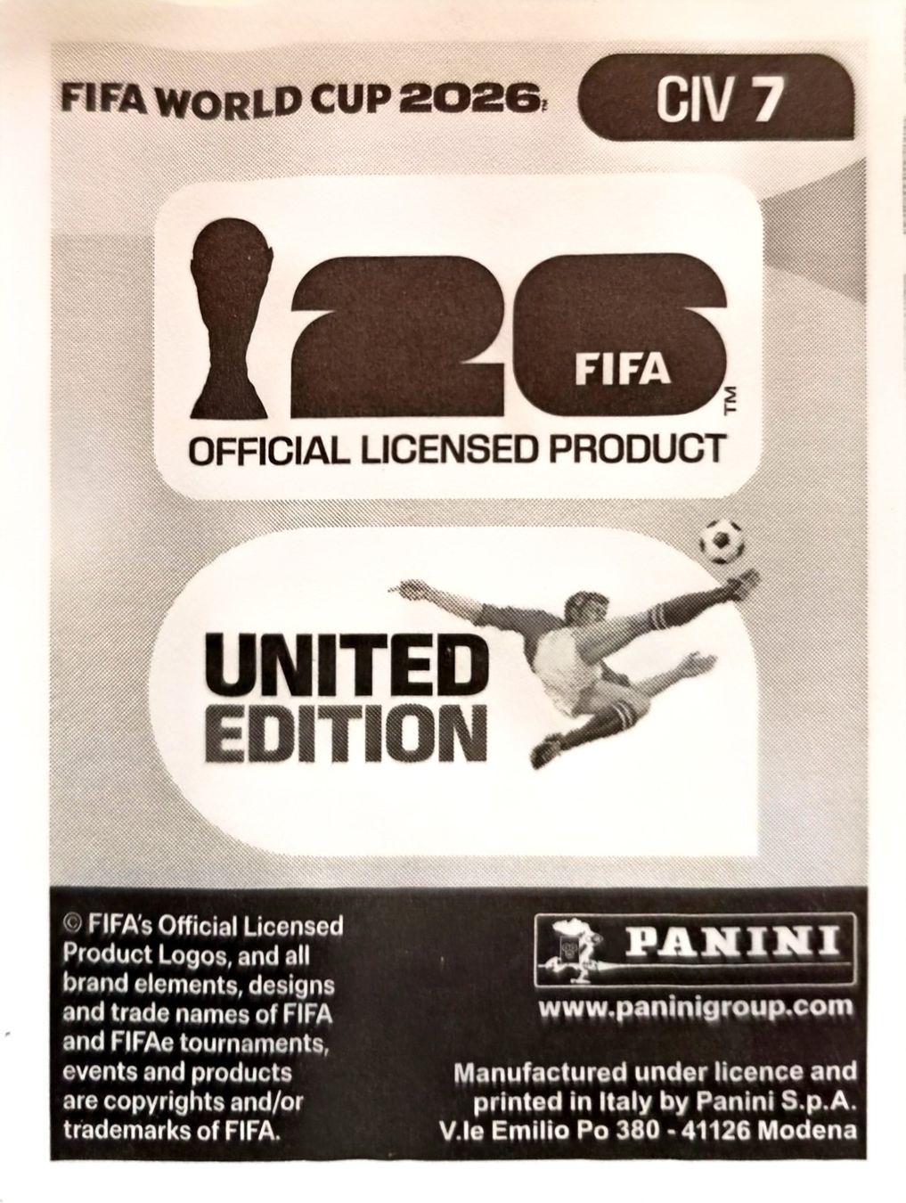 Panini Sammelbilder & Trading cards: Carte FIFA World Cup 2026 CIV 7 – Gebraucht aus Clarens von rim_g98y 1