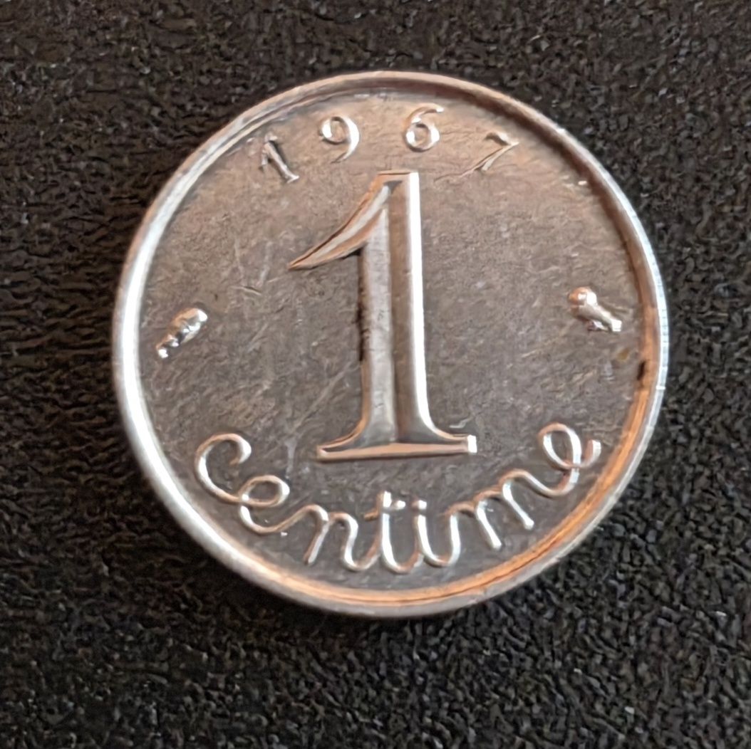 Tutti le monete: 1 centime 1967 France – Usato da Genève venduto da bbastos