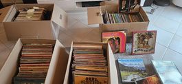Hunderte Vinyl Langspielplatten