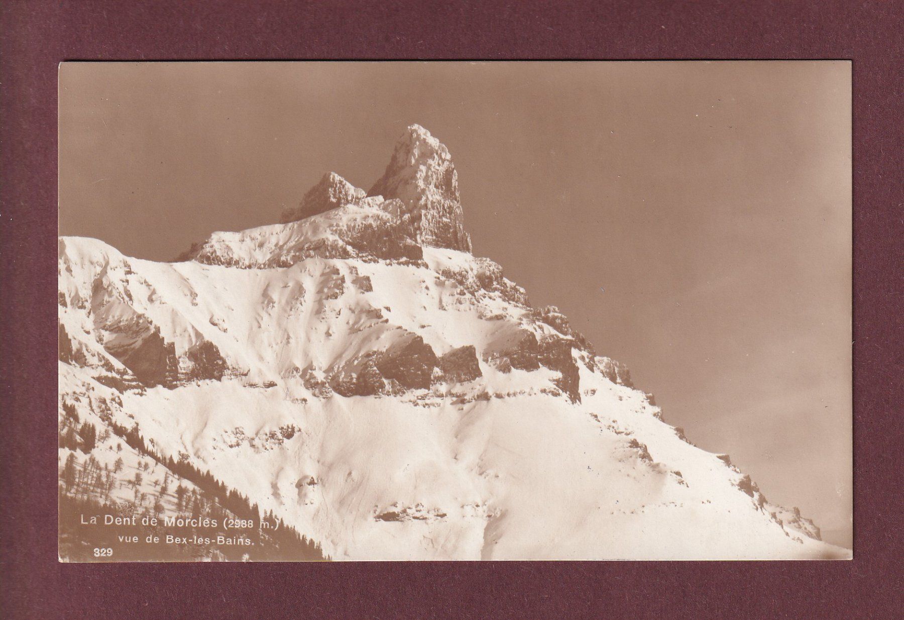 Cartoline postali: DENT DE MORCLES vu de Bex - 1914 – Usato da Pully venduto da nicecards