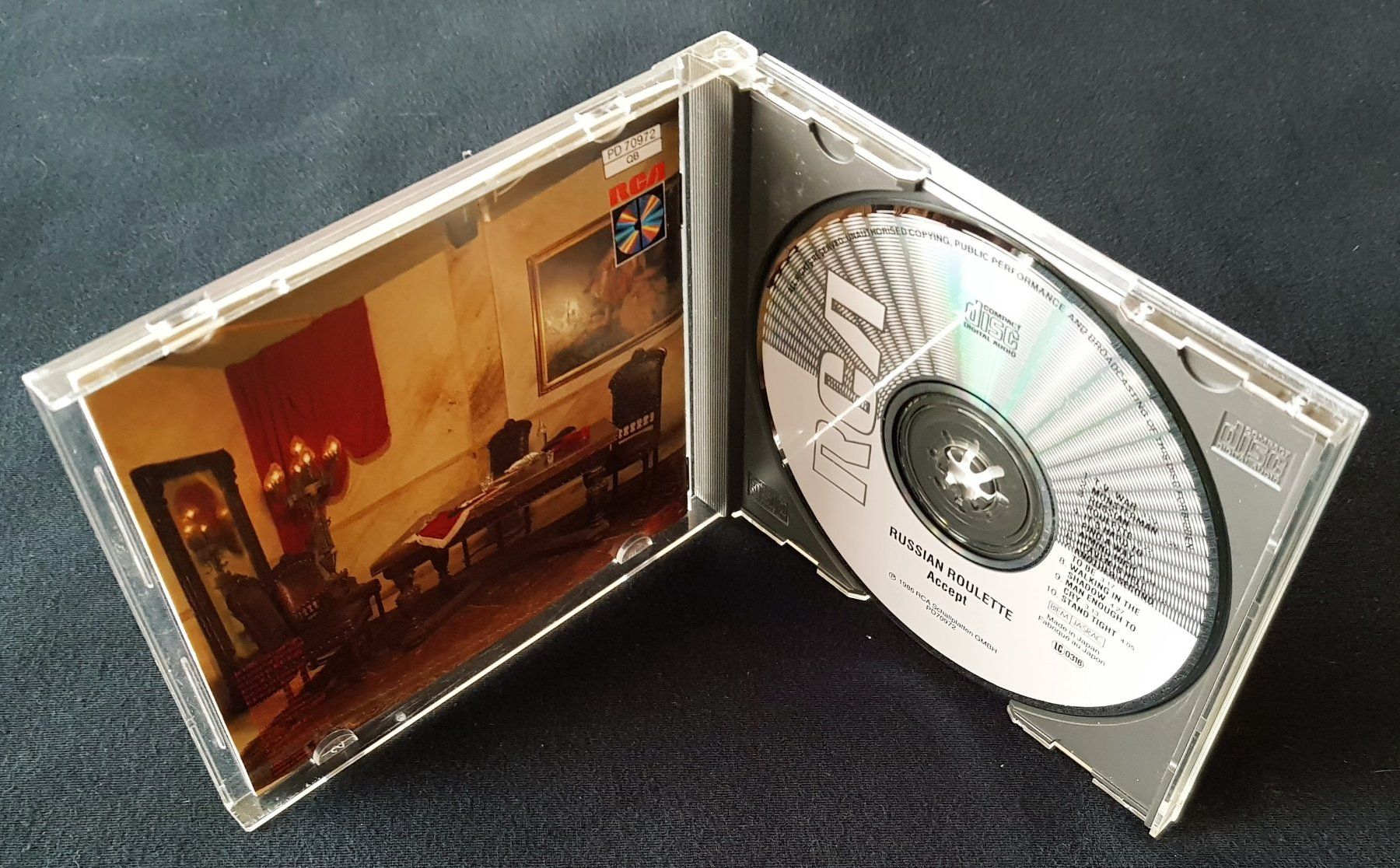 CD: Accept ‎– Russian Roulette - CD - 1986 - First Press - RCA ‎ – Usato da Uster venduto da Zardodel 3
