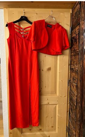 Abendkleid und Bolero von VERA MONT rot Gr. 40 - 426120