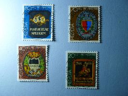 1981 Pro Patria Postschilder  B190- B193 ET Vollstempel