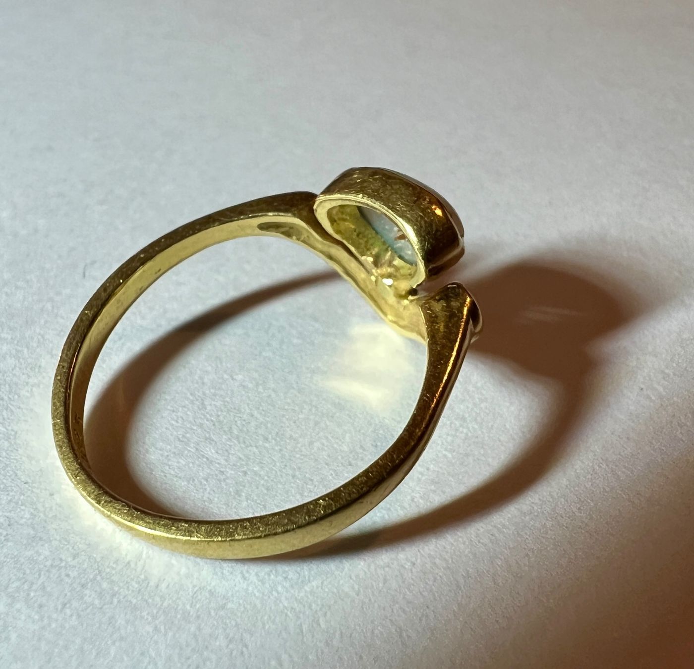 Anelli: Gold-Ring 18 K mit Opal und Brillant – Usato da Chur venduto da Penting1935 3