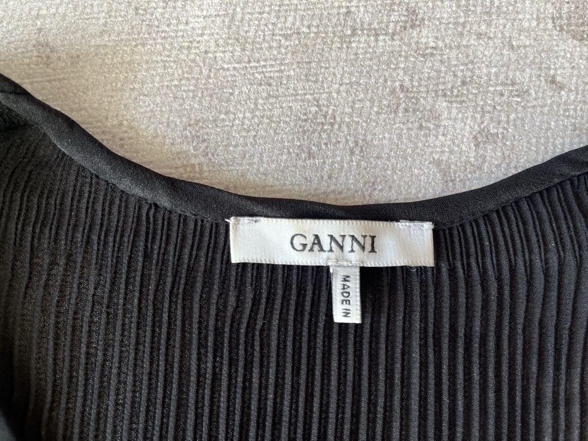 Camicette: Chiffon Bluse/Kleid gerafft schwarz – Usato da Flawil venduto da Maus21 2