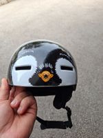 Casque de ski TSG motif pingouin gris