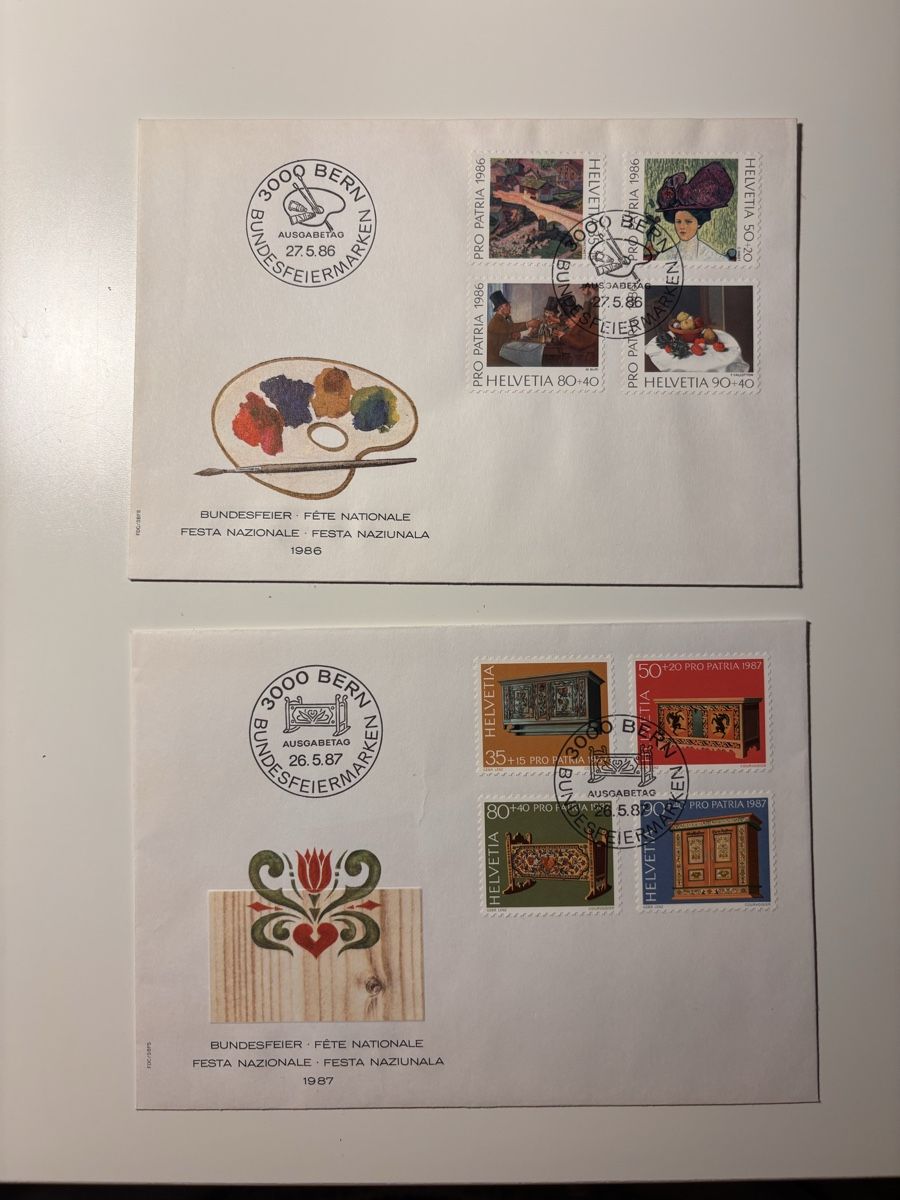 Alle Briefmarken: Timbres fête nationale – Gebraucht aus Romanel-s-Lausanne von Lawdisy-