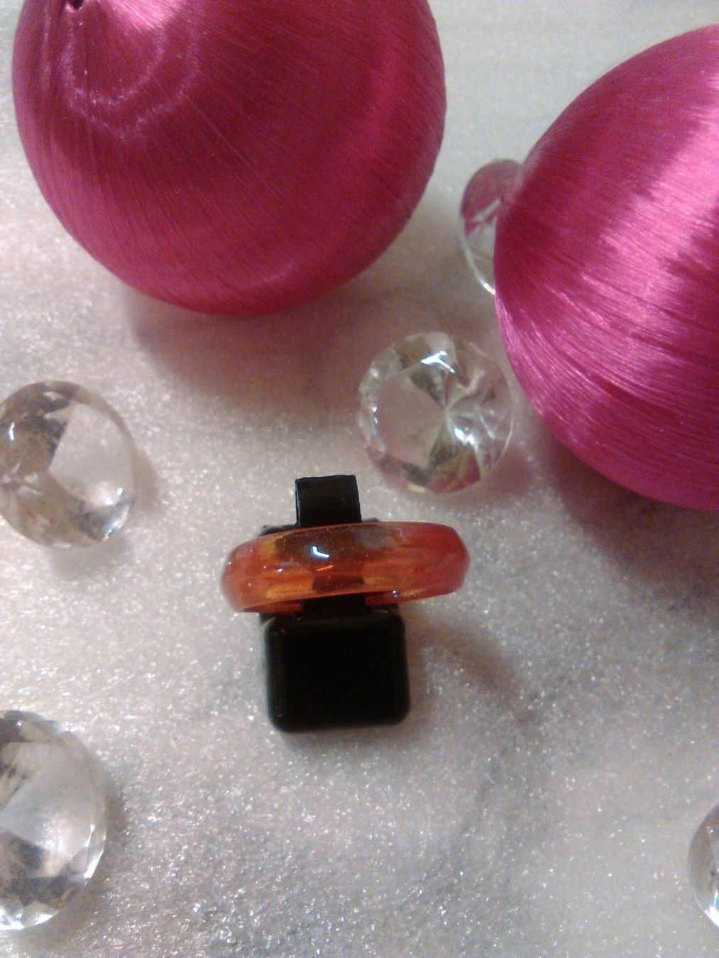 Anelli: ring aus echt strass,orange farbe – Nuovo (secondo la descrizione) da Basel venduto da bijoutrie_4 9