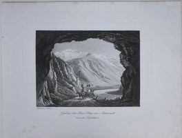 Andermatt Uriloch Aquatinta von Schmied