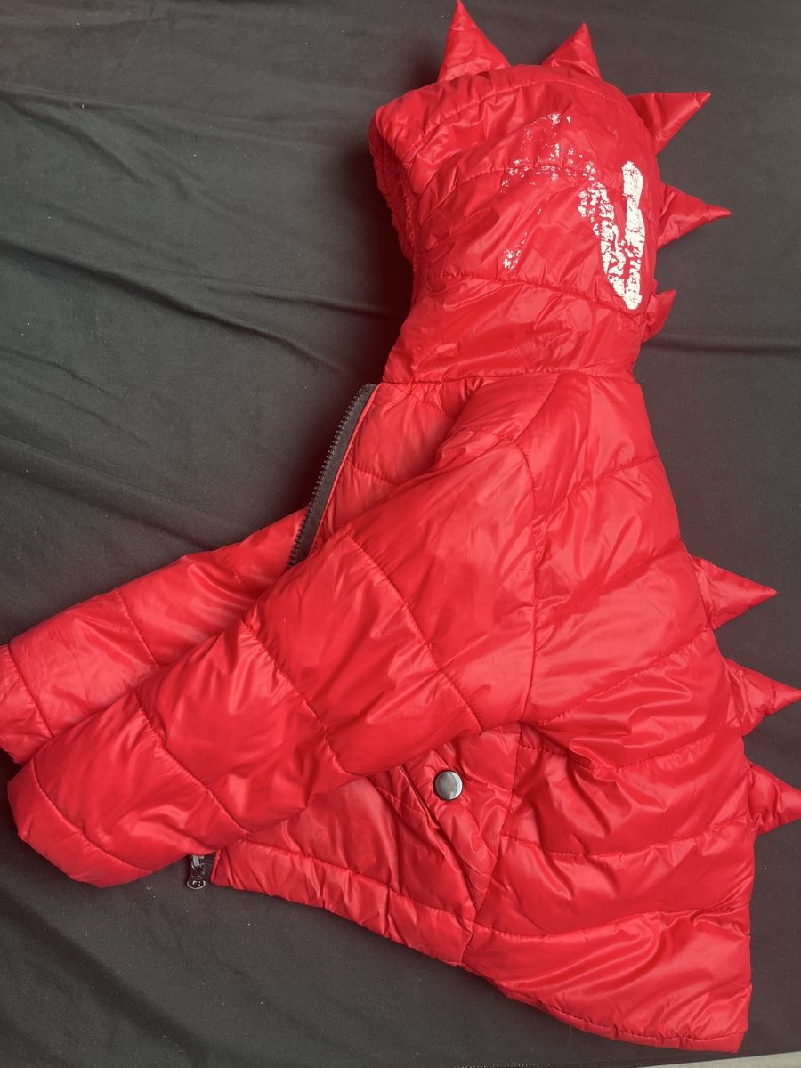 Jacken & Mäntel: Rote Winterjacke Gr. 100 mit Dino-Zacken – Gebraucht aus Kaisten von saleforfun 1