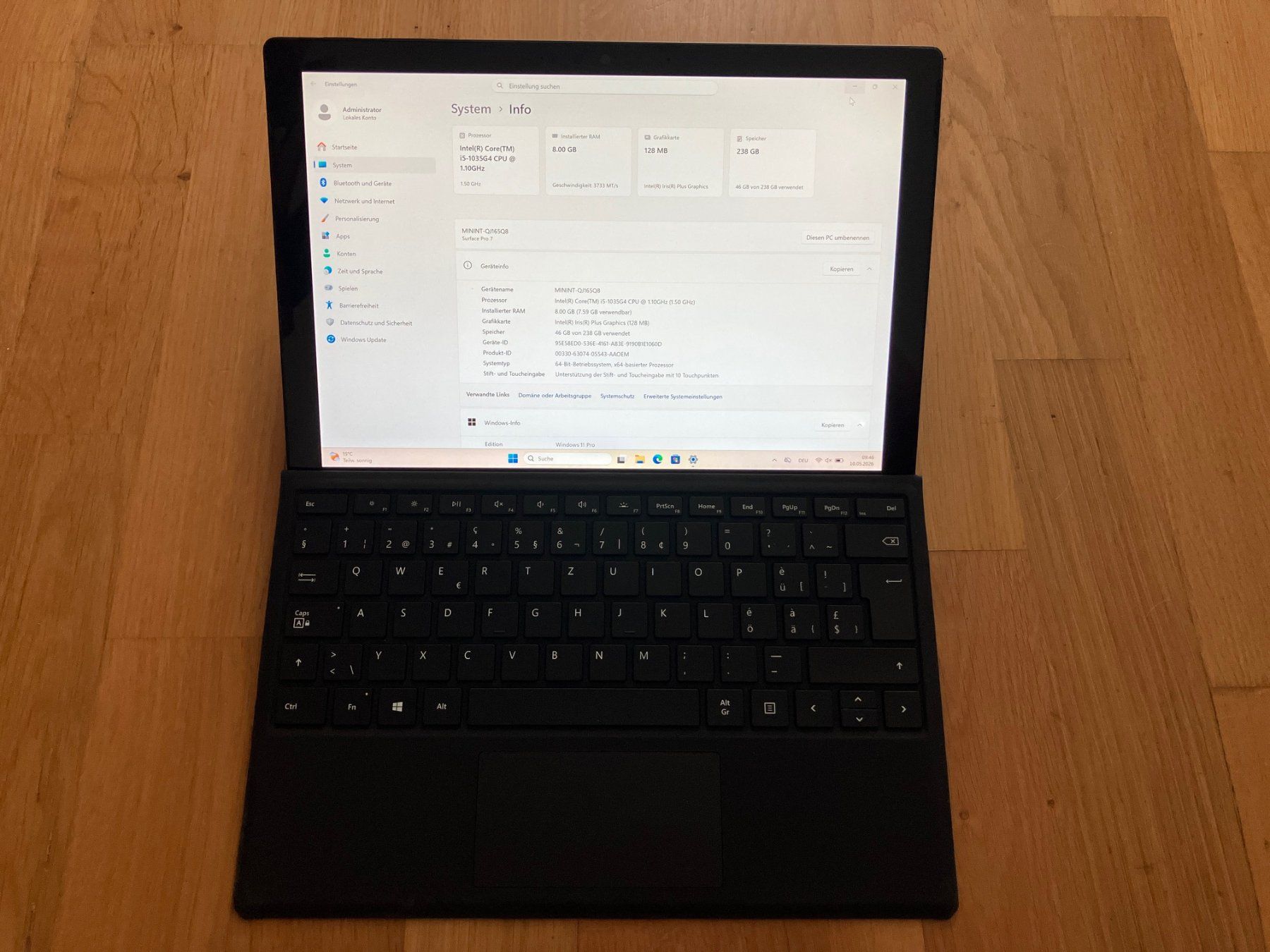 Microsoft Tablet PC: Microsoft Surface Pro 7 – Usato da Jegenstorf venduto da Mithras