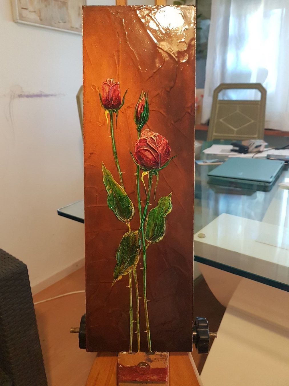 Dipinti: Kunst-Unikat "Rote Rosen" (1962) – Usato da Glattbrugg venduto da casabelavista