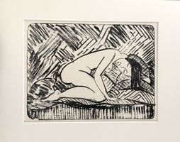 Otto Mueller "Kauernde auf dem Sofa" Druck