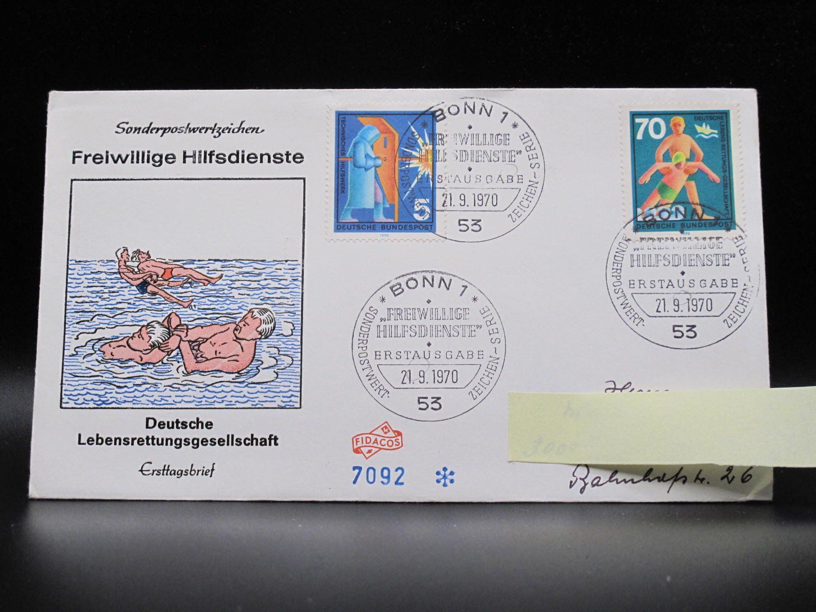 Tutti i francobolli: BRD 1970 Freiwillige Hilfsdienste FDC – Usato da Wil SG venduto da fva01