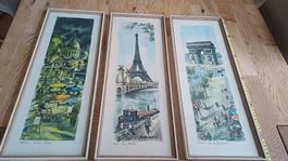 3 Vintage Bilder Paris